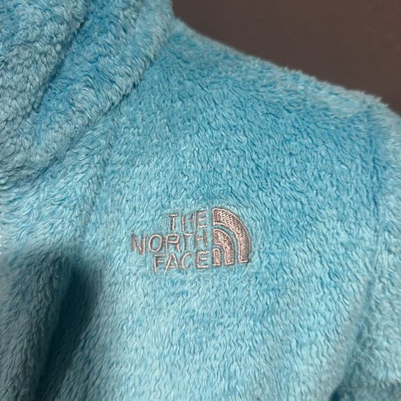 Girls North Face Bright Blue Fleece Jacket 14/16 - Picture 3 of 11